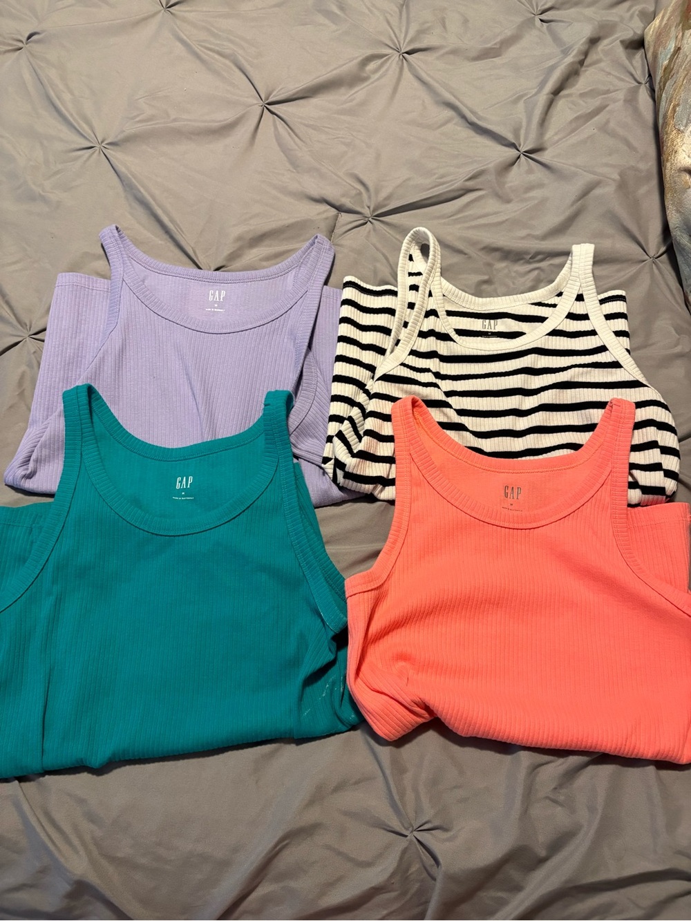 Gap high ribbed stretchy tank set (4)